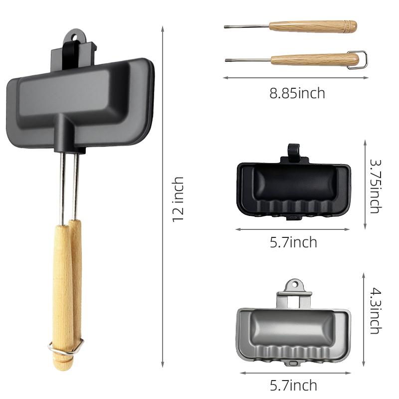 JASISS Kitchen Sandwich Grill Pan—Suitable for induction cooktops and gas stoves, it's the perfect choice for home kitchens,An excellent gift choice for Christmas and New Year.