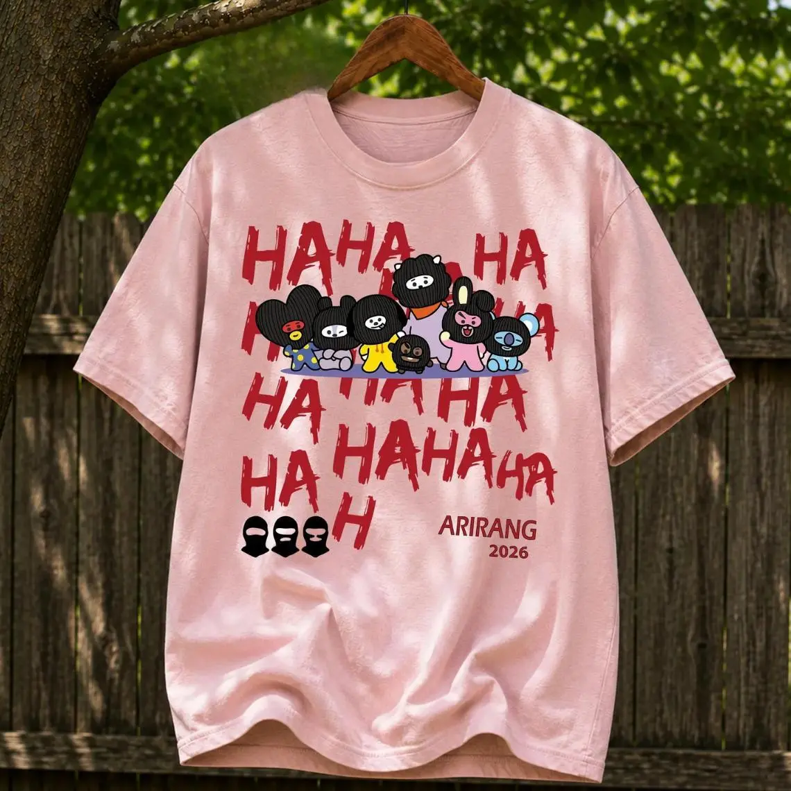 Arirang 2026 BT21 Shirt, Funny BT21 Hooligan Graphic Tee, Cute Kpop Fan T-Shirt, Bangtan Concert Shirt, Korean Pop Tee