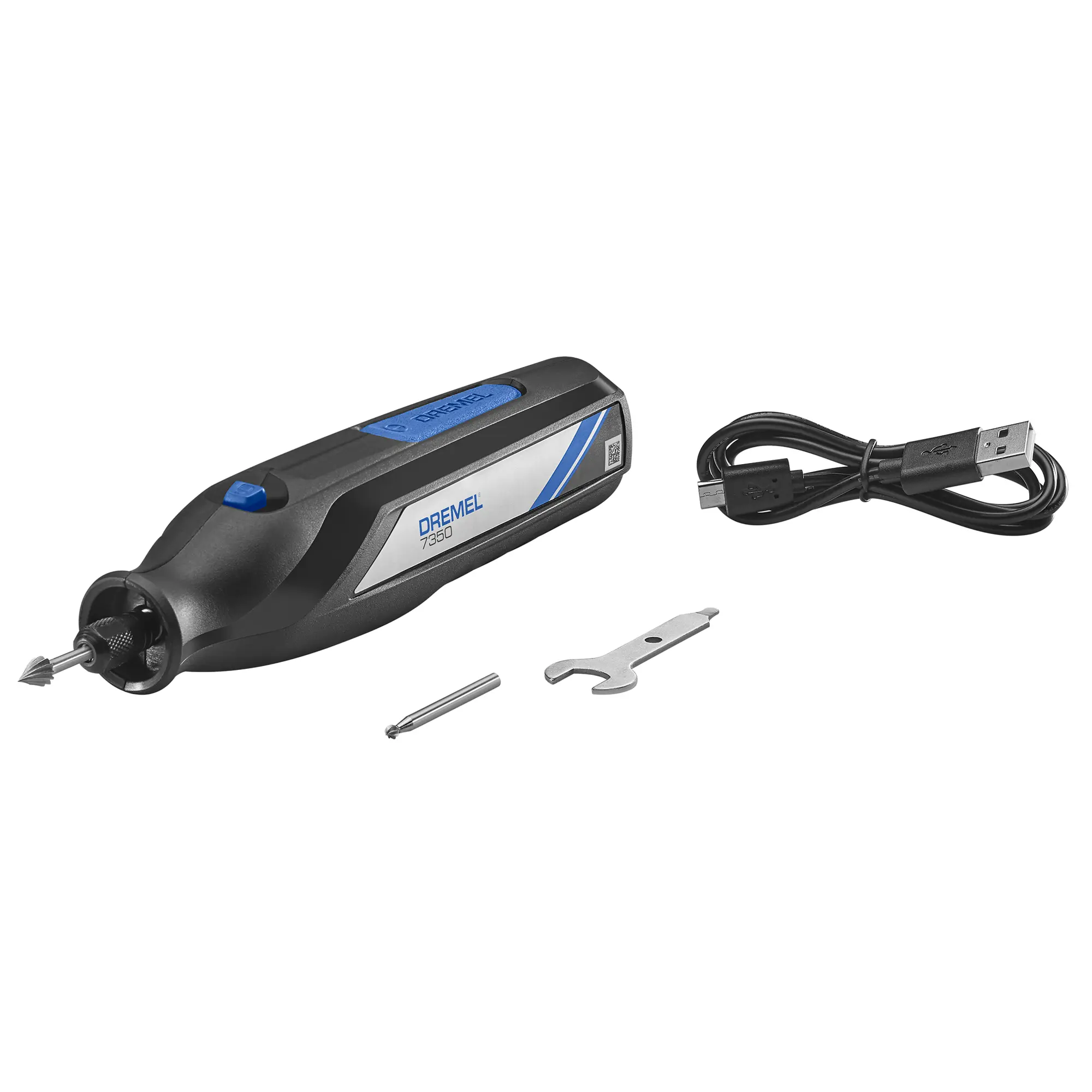 Dremel 4V Basic Cordless Rotary Tool Kit for Pumpkin Carving & Etching, Single Speed Cordless Tool Set with Batteries & USB Port, 7350-Pmp