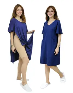 Inspired Comforts Women's Post Shoulder Surgery Dress Full Tear Away Adaptive Clothing with Pockets