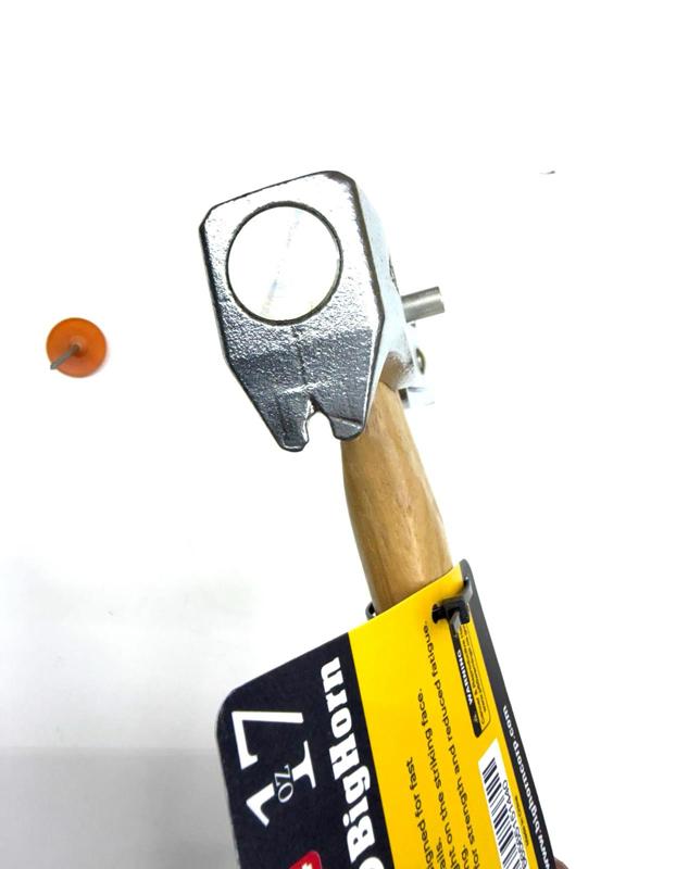 BigHorn 17oz Magnetic Roofing Hatchet with Wooden Handle for Efficient Nailing and Roofing Tasks