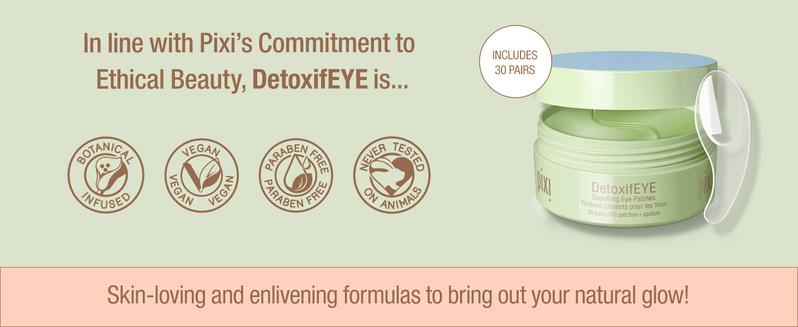 Pixi DetoxifEYE - Depuffing Hydrogel Eye Patches with Cucumber Skin Care Comfort