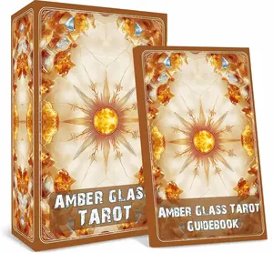 Unique Tarot Deck, 78 Everyday Insight Tarot Cards with Guidebook, Amber Glass Tarot Deck for Beginners & Experienced Readers