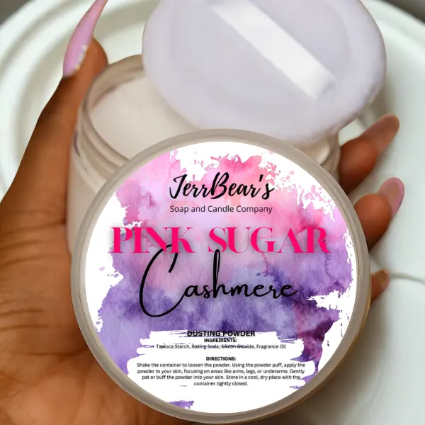 JerrBear’s Custom Body Dusting Powder 4OZ FULL SIZE - Scented - Gentle - Fine Powder Talc-Free Fragrance Moisture Cosmetic Skin Care Jasmine