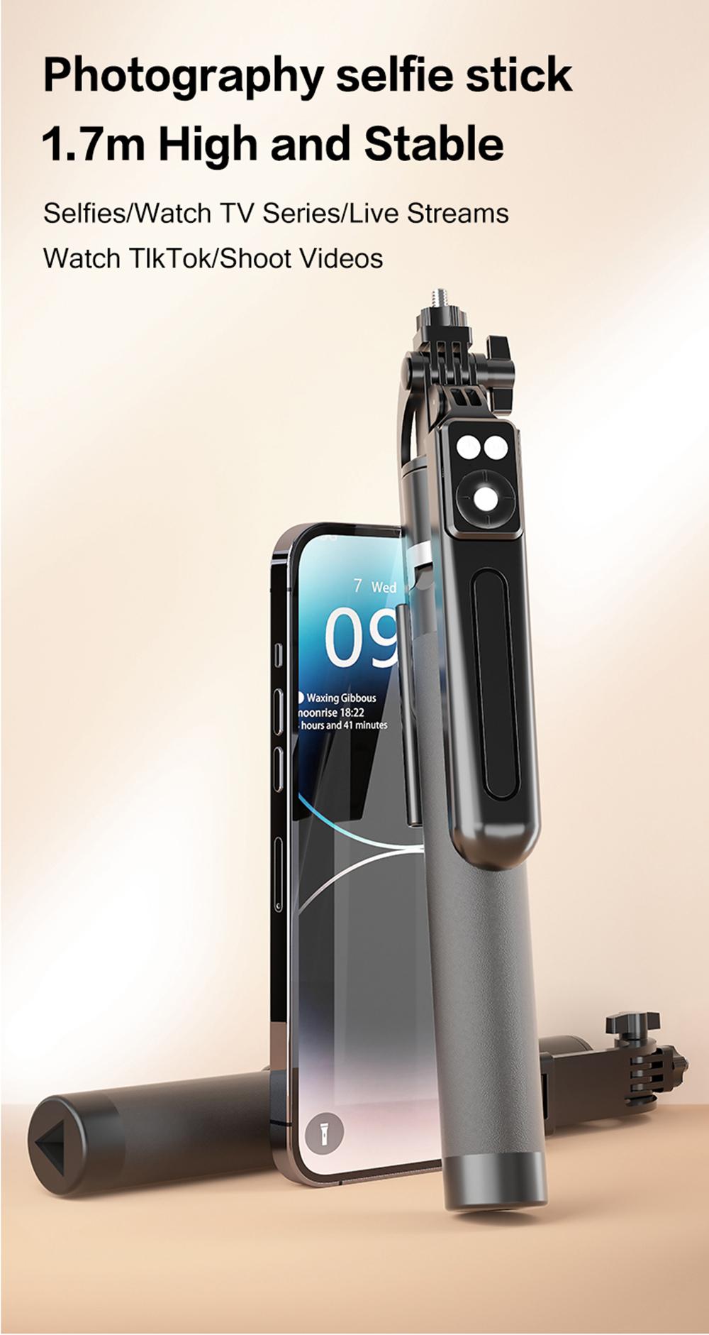 67" Selfie Stick Tripod with Bluetooth Remote & Fill Lights, Upgraded Stand for Selfies/Video Recording/Vlogging, Compatible with iPhone/Android