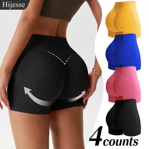 Hijesse Women'sHigh Waisted Tummy Control Seamless Butt Lifting Yoga Sports Shorts – High Waist Elastic Shaping Gym Shorts for Fitness, Running, Workout & Daily Wear, Suitable for Spring and Summer Wear
