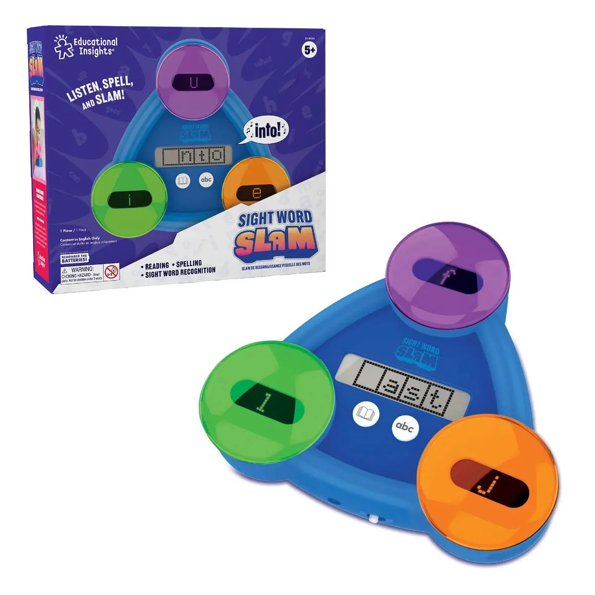Educational Insights Sight Word Slam & Math Slam – Fun Learning Games for Kids 5+, Classroom & Home, Math & Reading Skills