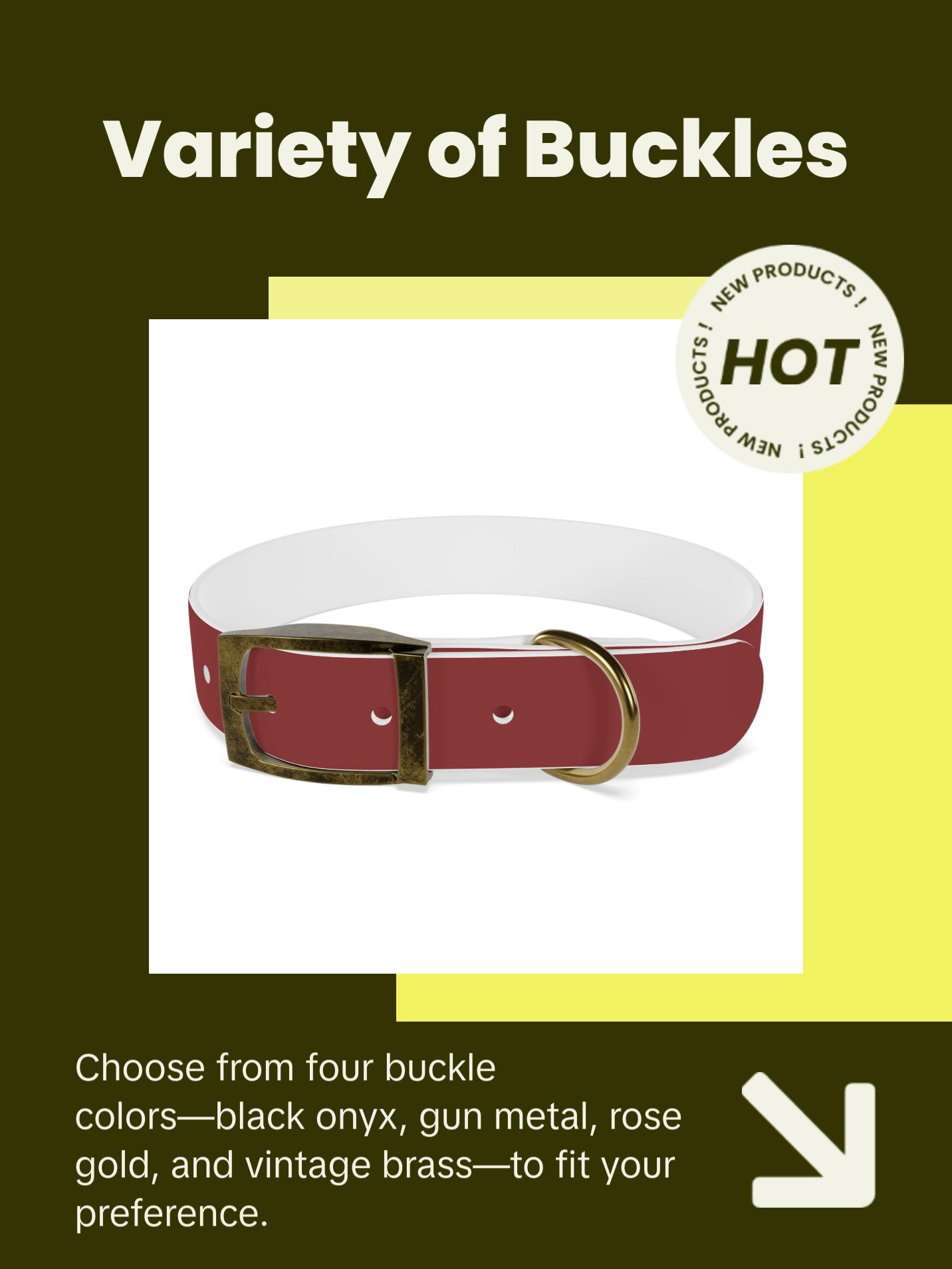 Classic Red Waterproof Dog Collar