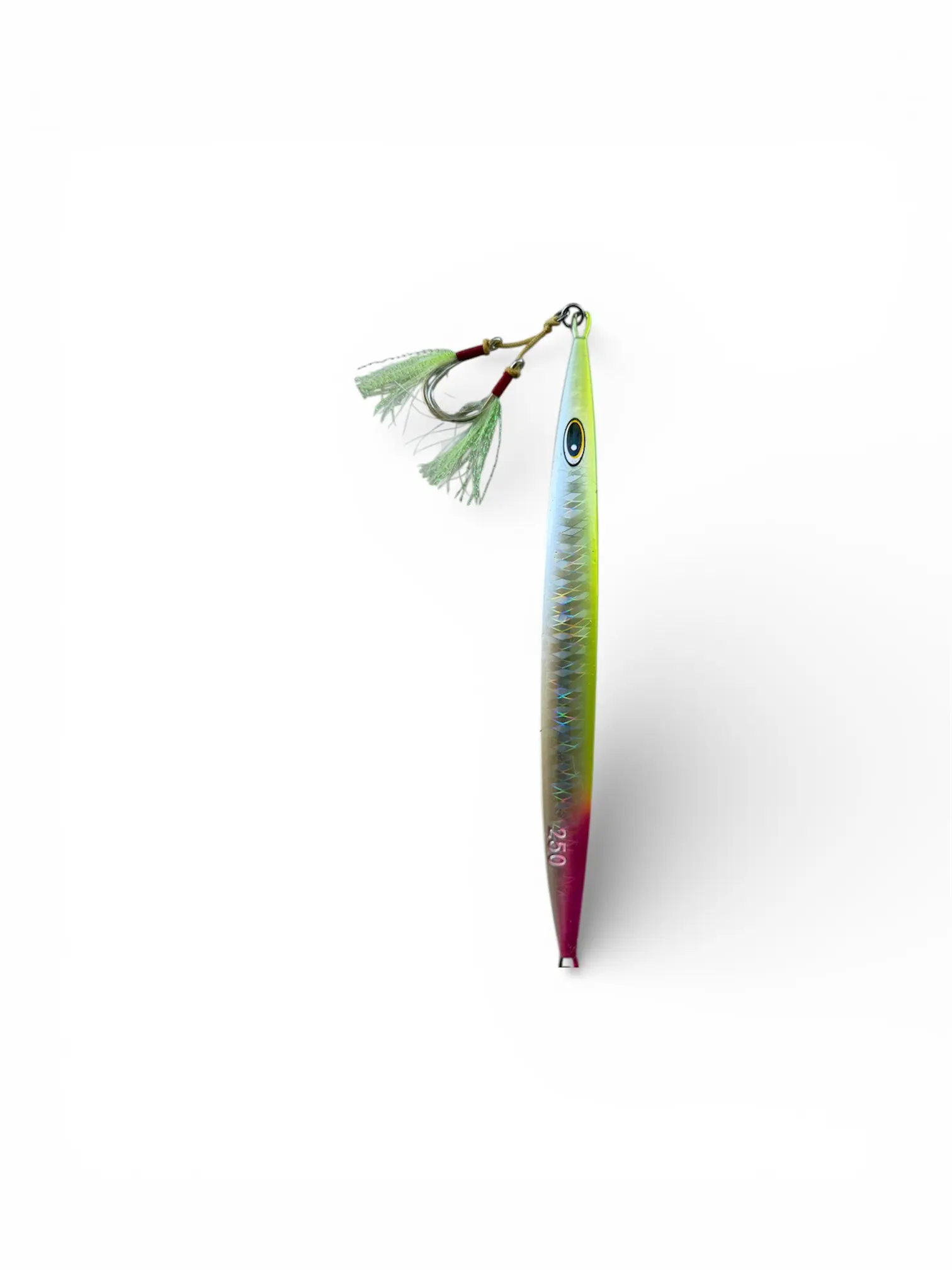 FBF Jigs Hotshot 250g Speed Hybrid Jig (Yellowtail Flash Glow Back)