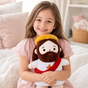 Jesus Plush Doll,Soft Christian Comfort Gift for Kids&Adults,Includes 2 Interchangeable Sashes(Red&Blue),Meaningful Baptism Gift,Easter&Christmas Gift,Huggable Stuffed Animals Toy,Jesus Loves You