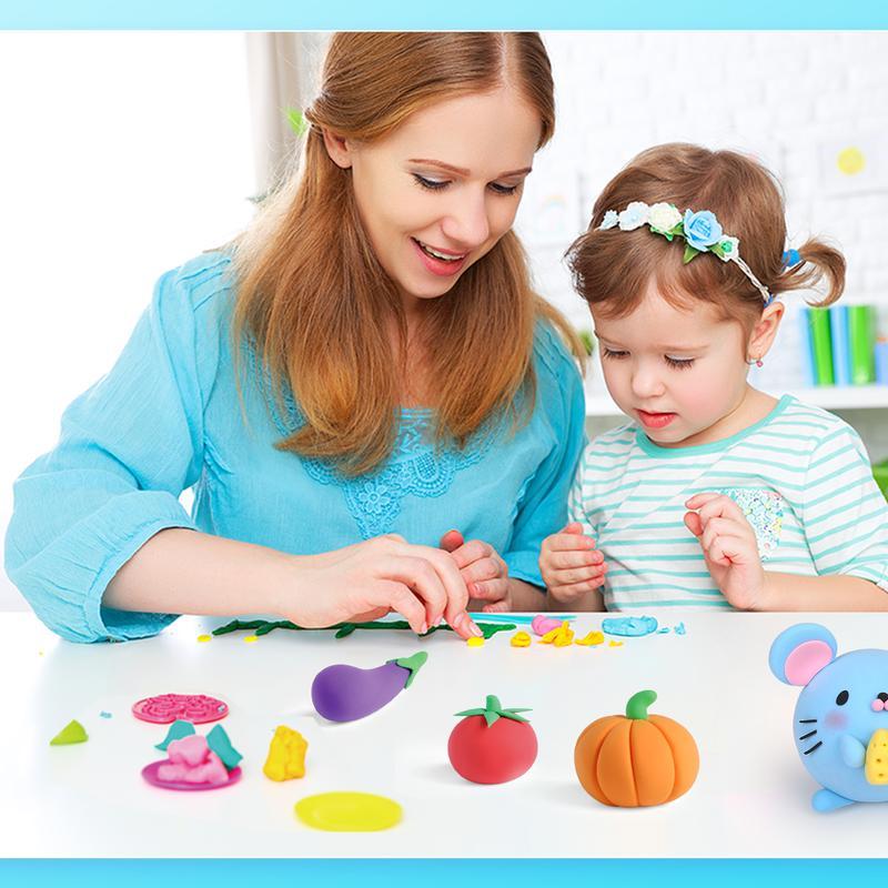 24 Color Air Drying Clay Set, ultra light clay belt carving tool，Ultra Light Clay with Sculpting Tools, DIY Handicrafts