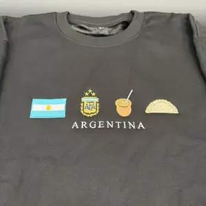 Argentina Embroidered Sweatshirt Flag, National Team, Mate, Empanada Crewneck