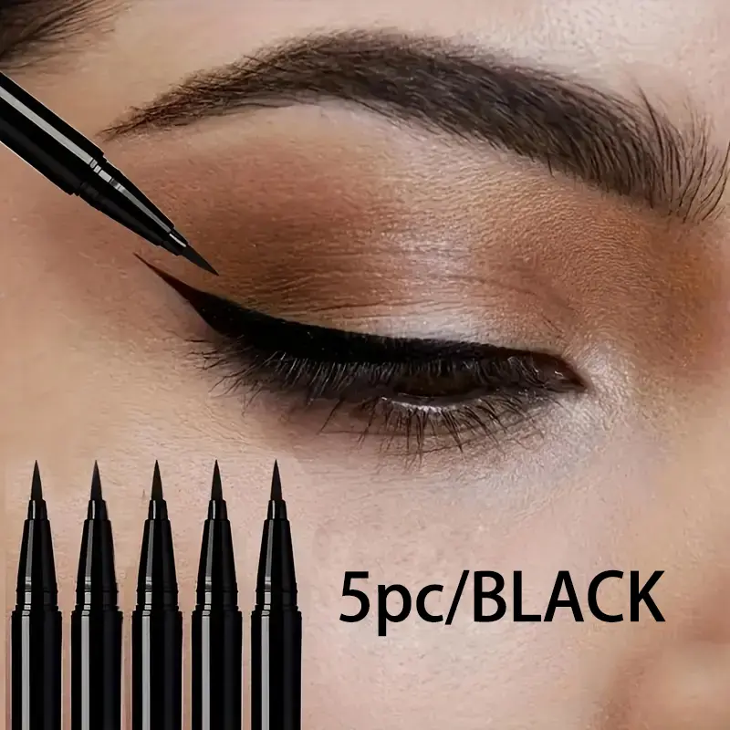 Waterproof Liquid Eyeliner Pen Set, Eyeliner Pen Cosmetic, Eye Makeup Products, Eyeliner Makeup, Long-Lasting Formula, Quick-Drying, Sweat & Smudge Resistant, Perfect for Beginners & Gifts
