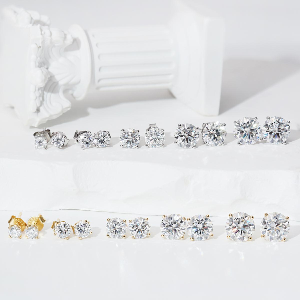 Delzzad 14k Gold-Plated Solitaire Four Prong Earrings Screw Back/Butterfly Back Lab-Created Moissanite Stud Earring S925 Sterling Silver Moissanite Jewelry Perfect Birthday Mother’s Day Christmas Gift for Women Studearrings Delzzad 14k Gold-Plated Solitaire Four Prong Earrings Screw Back/Butterfly Back Lab-Created Moissanite Stud Earring S925 Sterling Silver Moissanite Jewelry Perfect Birthday Mother’s Day Christmas Gift for Women Studearrings