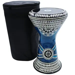 The 18 '' Sombaty Horizon  Zaza Percussion Egyptian Style Sombaty Size Darbuka With 9'' Drum Head (Liquid Blue-9'')