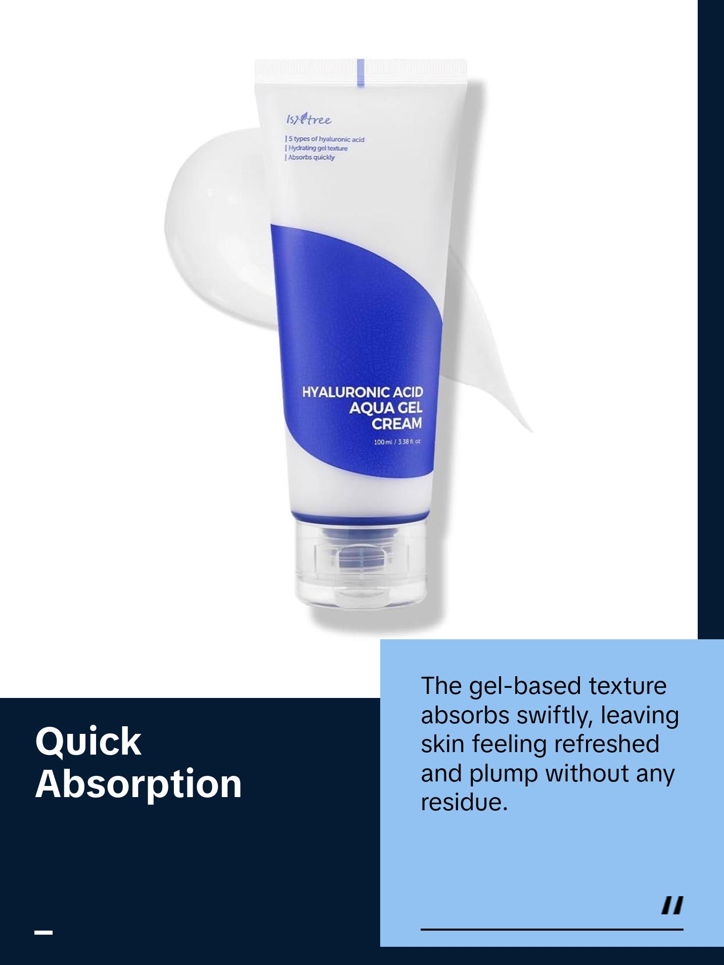 Isntree Hyaluronic Acid Aqua Gel Cream 100ml – Lightweight Hydration for Oily & Sensitive Skin Moisture Moisturizer