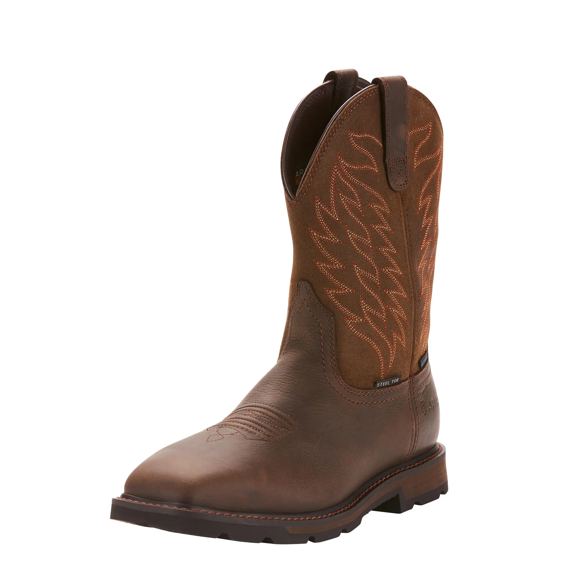 Men's Groundbreaker Wide Square Toe Waterproof Steel Work Boots