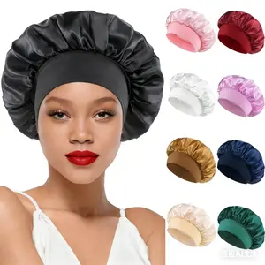 4PCS Women's Elegant Plain Color Elastic Hair Bonnets for Gift, Summer Outfits Trendy Soft Comfy Haircare Sleeping Bonnets for Preserving Hairstyle, Lightweight Chic Accessories for Daily Use