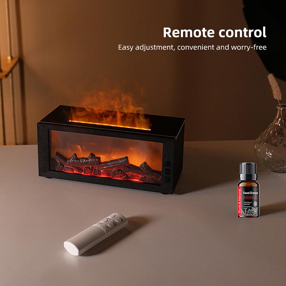 Desktop Fireplace with Atmosphere Light Portable Simulation Fireplace Heater for Bedroom Home Office Decorations Creative Home Decorative Ornaments humidifier  bedroom upside  christmas  tree