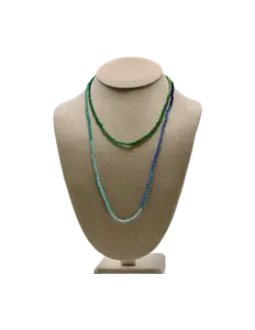 Verdant Wave Long Jewelry Necklace (Blue/Green)
