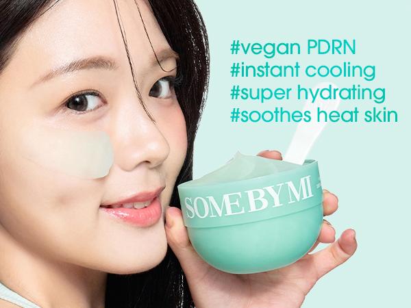 Vegan PDRN Spirulina Sherbet Mask (1g*10ea) - Cooling Routine for Summner Makeup - Soothing Modeling Mask - Cryo Mask - Korean Skin care Calming