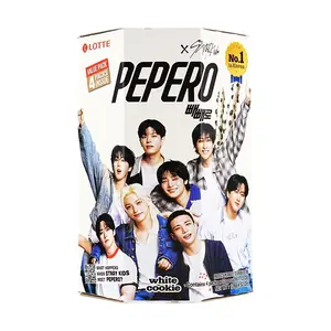 LOTTE Pepero White Chocolate Cookie Stick 128g - Korea Snack, Stray Kids Pick, Bulk Pack【Packaging May Vary】
