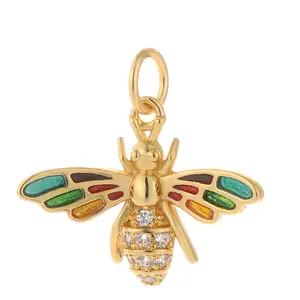 Cute Animals Plants Gold Bracelet Charm Pendants
