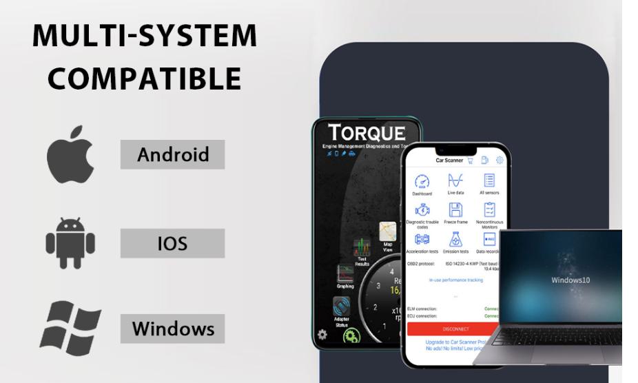 ELM327 Bluetooth OBDII Car Diagnostic Scanner Mini Interface Universal Automotive Code Reader Scan Tool for Engine Fault Detection #CarEssentials #AutoUpgrade