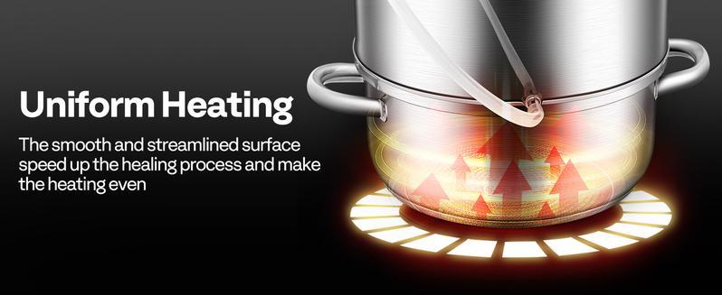 VIVOHOME 9.3QT Stainless Steel Steam Juicer 3-Layer Large Capacity Extractor Pot with Glass Lid, Double Handles, 2 Hose, Clamp, Induction Compatible for Fresh Fruit Vegetable Juice Aluminium Multifunctional Kitchenware Ideal Gift