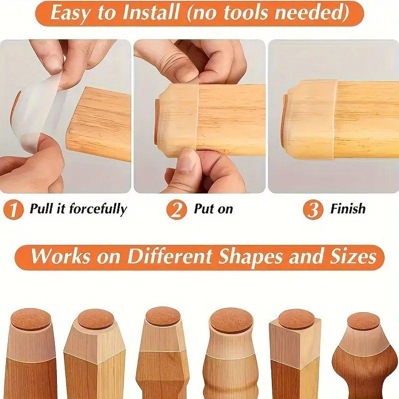 【FaddishDeal】Chair rubber mat protects the floor from scratches and noise, chair foot mat, suitable for wood floors, tiles, daily household items felt slide.