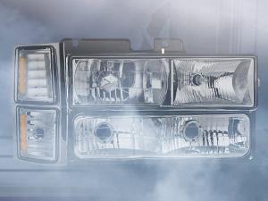 Nilight Headlight and Taillight Assembly Combo Compatible with 1994 1995 1996 1997 1998 Chevy Silverado Tahoe Suburban C10 C/K 1500 2500 3500 Tail Light Chrome Housing Amber Reflector Smoke Lens