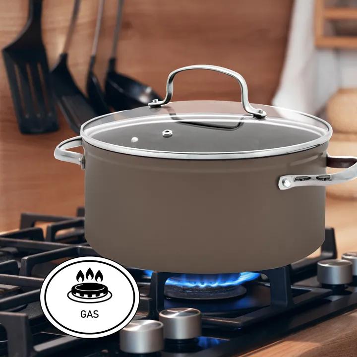 PFAS-Free Ceramic Non-Stick Cookware That Cooks Evenly and Cleans Easily (12-Piece Set)