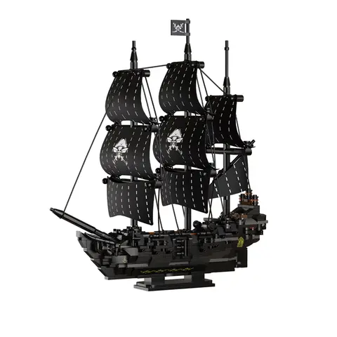 LIVE Unisex Black Pearl Pirate Ship Building Block Set, 774PCS Interlocking Plastic Assembly Bricks Kit - Model 66049, Pirate Ships