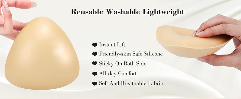 Push Up Sticky Inserts Ultra Lift Double Side Adhesive Bra Pads for Women Snowy Reusable Instant Boost Enhancers for Swimsuits Sports Bra8 Daily Wear Summer Bralette Womenswear Love