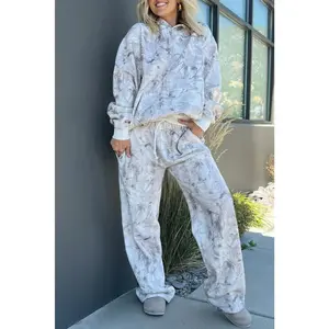 Light Grey Light Woodland Camo Classic Hoodie and Sweatpants Set