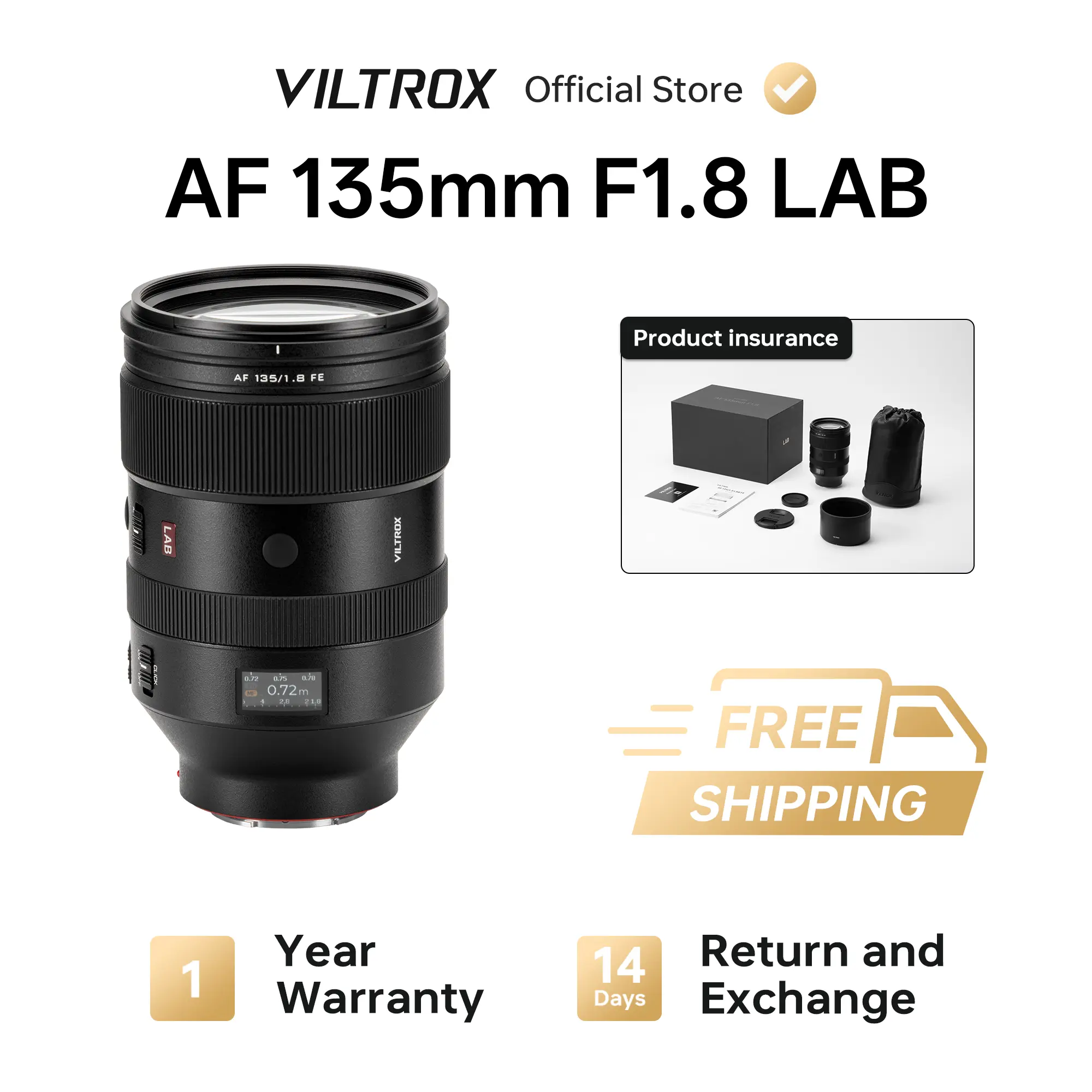 Viltrox AF 135mm F1.8 LAB Full Frame Lens For Nikon Z-Mount/Sony E-Mount