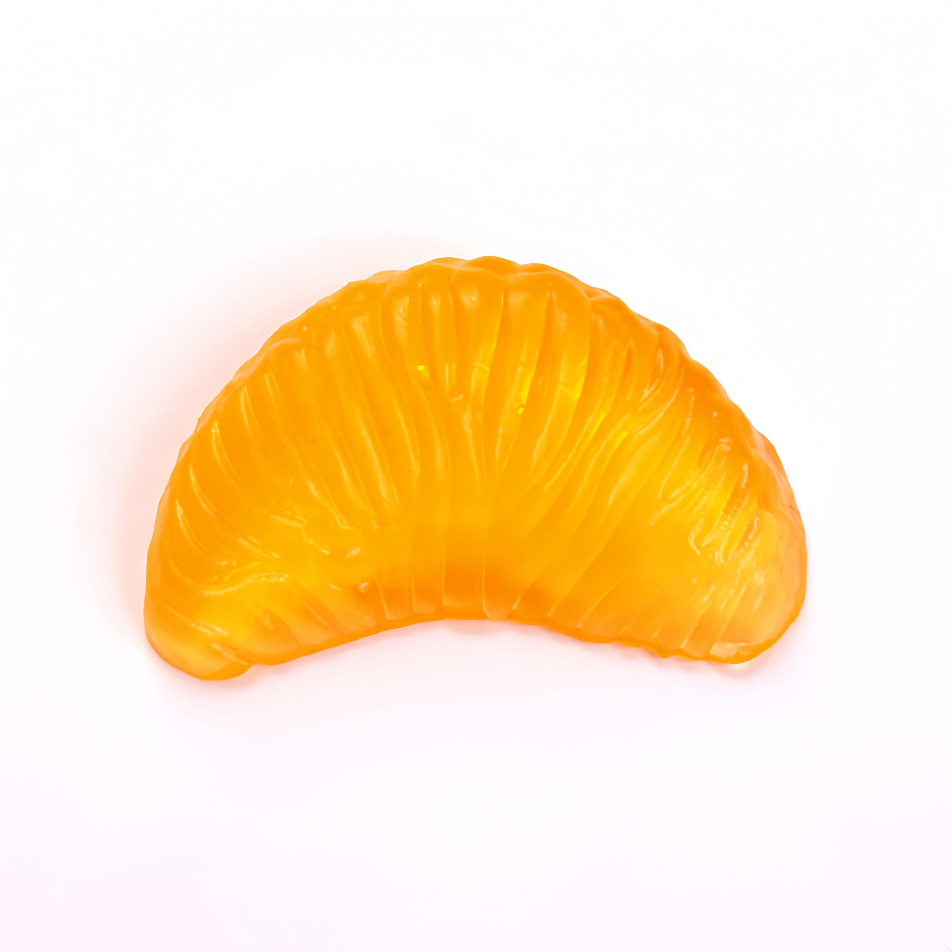 J&J 10 Pcs Realistic Orange Segment Squishy - Maltose Filled TPR Fidget Toy | Cute Fruit Stress Ball