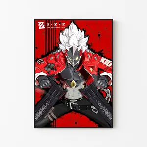 [Gaming Collection - Sale Up To 40%] [Unframe] Zenless Zone Zero Character Illustration Poster, Anime Action RPG Wall Art, Stylish Urban Fantasy Artwork, Gamer Room Decor, Fan Gift