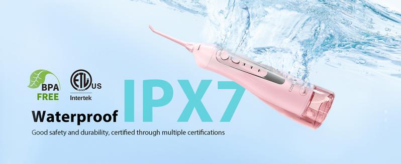 COSLUS CX20 Water  Flosser Teeth Pick:Soft Portable Cordless Oral Irrigator Rechargeable Travel Irrigation Cleaner IPX7 Waterproof Electric Flossing Machine for TeethCleaning,Professional Dental Teeth Irrigator,Teeth Cleaning Tools,Home Travel Gift