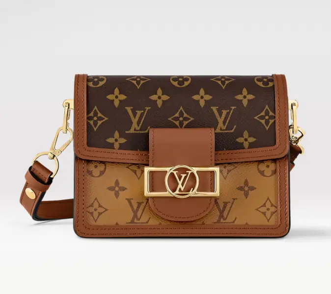 Pre-owned Louis Vuitton PVC Shoulder Bags Dauphine Reverse Monogram PM BGP201214