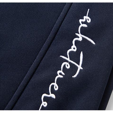 Men's Trendy Fleece-Lined Drawstring Joggers | Wear-Resistant 3D Cut | 10,000-Needle Embroidered Lettering