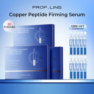 [Bundle For Livestream Only] PROF.LING Hyaluronic Acid & Copper Peptide Serum Anti-Aging Ampoule Set 10 Count，Deep Hydration Firming Wrinkle Repair Reyouth Complex for Sensitive Skin Recovery