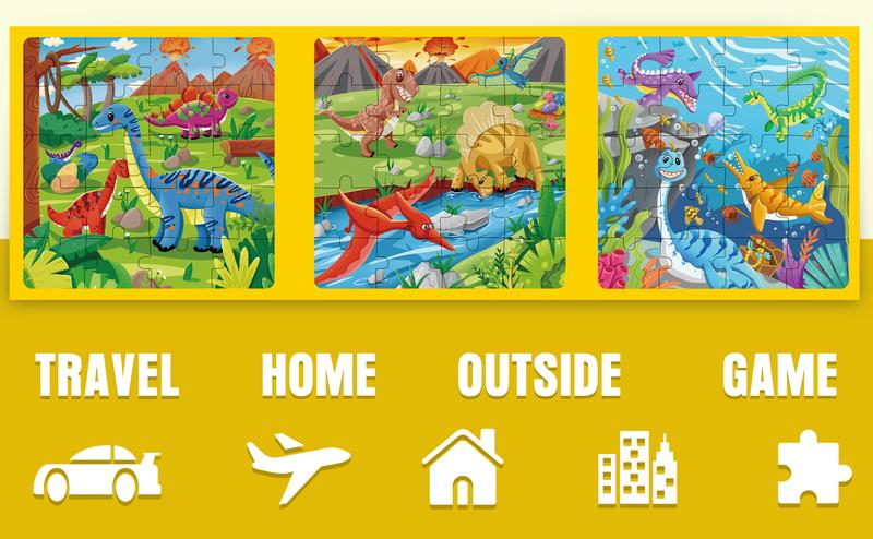 LumiKidz 3 themes Magnetic Puzzle is suitable for children aged 2-6,60 pieces set of travel toys,suitable for children aged 2-4, educational and learning magnets, and an ideal road travel activity toy for 3, 4, 5, 6, and 7 boys and girls