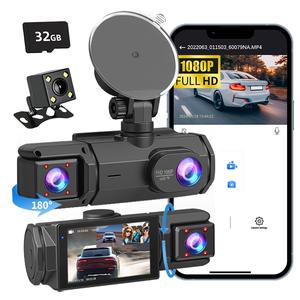 3-Channel Dash Cam   1080P HD Night Vision, 5G WiFi & App Control | 24H Parking Monitor & G-Sensor