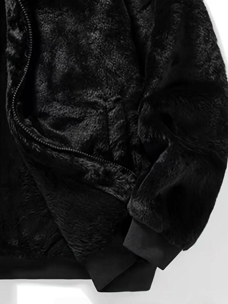 TJL Men's Winter Mink Fur Coat Imitation Mink Velvet Thick Warm Short Hooded Jacket Plus Size Menswear Soft jackets old money outfits 1999 outfits men snow