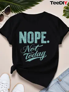 NOPE Not Today Women'S Plus Size Athletic Short Sleeve Tee