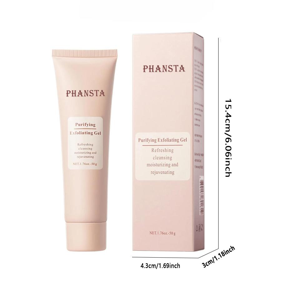 PHANSTA Purifying Exfoliating Gel, Moisturizer Face Body Scrub Gel, Deep Cleansing Moisturizing Facial Exfoliator
