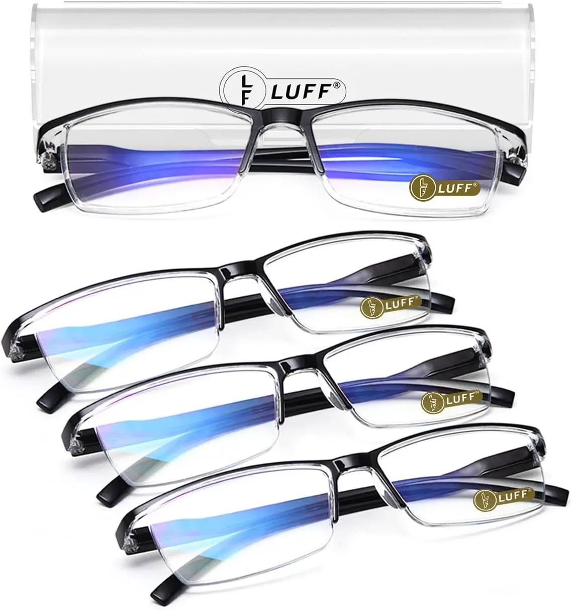 4Pcs Anti-Blue-ray Reading Glasses Portable Ultra-Light Readers