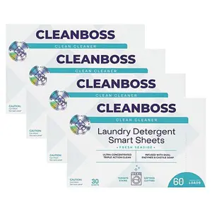 Joy Mangano Joy CleanBoss Powerful Laundry Smart Sheets 4pk Up to 240 Loads!