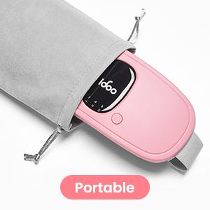 IDOO Portable Cordless Heating Pad, Valentines Day Gift, Triple Vibrating Waist & Abdominal Massager for Cramps Relief, 5S Fast Heating, Perfect Gift for Women, Period Cramp Solution, Endometriosis Pain Relief